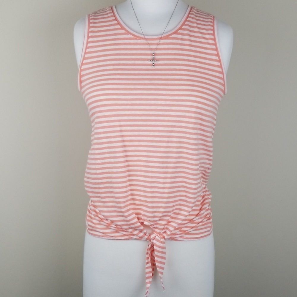 J. Crew | Tie Front Sleeveless Tee | Sz XXS